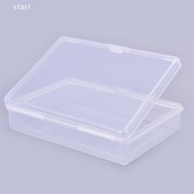 4pcs 10*7cm/3.93*2.75'' Transparent Plastic Boxes, Playing Cards Container Storage Case