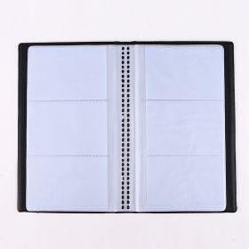 240 Pockets Leather Loose-Leaf Business Card Book, Card Organizer, Card Folder, Card Holder, Credit Card Protector, Large Capacity Black