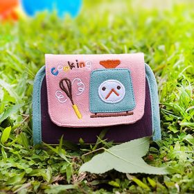 [Cooking] Embroidered Applique Card Holder / ID Holder / Coin Purse Wallet (4.6*3.5)