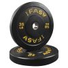 Olympic Weight Plates, Rubber Bumper Plates, 2 Inch Steel Insert 35lb Bundle Options Available for Home Gym Strength Training, Weightlifting, Weight B