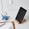Bamboo Mobile Phone Bracket Double Slot Log Color Lazy Mobile Phone Base Bamboo Creative Mobile Phone Bracket Gift For Birthday/Valentines/Easter/Boy/