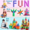 Magnetic Tiles, 102PCS Magnet Building Set, Magnetic Building Blocks,Construction STEM Toys For Kids, Gift For Boys Girls