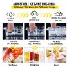 VEVOR 110V Commercial Ice Maker Machine 120-130LBS/24H with 33LBS Bin, Stainless Steel Automatic Operation Under Counter Ice Machine for Home Bar, Inc