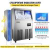VEVOR 110V Commercial Ice Maker Machine 120-130LBS/24H with 33LBS Bin, Stainless Steel Automatic Operation Under Counter Ice Machine for Home Bar, Inc