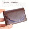 Business Card Holder, PU Leather Business Card Case Pocket Credit Card Holders, Slim Name Card Holder Magnetic Shut Business Card Carrier For Men Or W