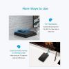ORICO USB 3.0 to SATA III 2.5" External Hard Drive Enclosure for 2.5 Inch 7mm-9.5mm SATA HDD/SSD Tool Free [UASP Supported]; Black(2189U3)