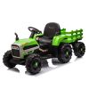 Ride on Tractor with Trailer,24V Battery Powered Electric Tractor Toy, 200w*2motor 1.86-4.97MPH/Remote Control,electric car for kids,Three speed adjus