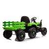 Ride on Tractor with Trailer,24V Battery Powered Electric Tractor Toy, 200w*2motor 1.86-4.97MPH/Remote Control,electric car for kids,Three speed adjus