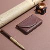Business Card Holder, PU Leather Business Card Case Pocket Credit Card Holders, Slim Name Card Holder Magnetic Shut Business Card Carrier For Men Or W
