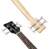 Glarry GW101 36in Small Scale Electric Bass Guitar Suit With Mahogany Body SS Pickups, Guitar Bag, Strap, Cable Red