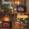 Flame Humidifier Essential Oil Diffuser With Fireplace Light For Bedroom, Fireplace Simulation Humidifier, Super Quiet 270ml Cool Mist Humidifiers Wat