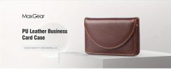 Business Card Holder, PU Leather Business Card Case Pocket Credit Card Holders, Slim Name Card Holder Magnetic Shut Business Card Carrier For Men Or W