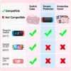 Pink Unicorn Carrying Case Compatible with Nintendo Switch (NOT OLED or LITE) with Dockable Protective Grip Case+Screen Protector+Unicorn Stickers, Ha