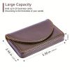 Business Card Holder, PU Leather Business Card Case Pocket Credit Card Holders, Slim Name Card Holder Magnetic Shut Business Card Carrier For Men Or W