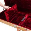 Glarry High Grade Electric Guitar Square Hard Case for GST GTL 170 SG and Burning fire Flat Yellow