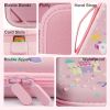 Pink Unicorn Carrying Case Compatible with Nintendo Switch (NOT OLED or LITE) with Dockable Protective Grip Case+Screen Protector+Unicorn Stickers, Ha