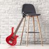 Glarry GW101 36in Small Scale Electric Bass Guitar Suit With Mahogany Body SS Pickups, Guitar Bag, Strap, Cable Red