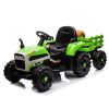 Ride on Tractor with Trailer,24V Battery Powered Electric Tractor Toy, 200w*2motor 1.86-4.97MPH/Remote Control,electric car for kids,Three speed adjus