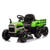 Ride on Tractor with Trailer,24V Battery Powered Electric Tractor Toy, 200w*2motor 1.86-4.97MPH/Remote Control,electric car for kids,Three speed adjus