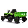 Ride on Tractor with Trailer,24V Battery Powered Electric Tractor Toy, 200w*2motor 1.86-4.97MPH/Remote Control,electric car for kids,Three speed adjus
