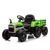 Ride on Tractor with Trailer,24V Battery Powered Electric Tractor Toy, 200w*2motor 1.86-4.97MPH/Remote Control,electric car for kids,Three speed adjus