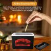 Flame Humidifier Essential Oil Diffuser With Fireplace Light For Bedroom, Fireplace Simulation Humidifier, Super Quiet 270ml Cool Mist Humidifiers Wat