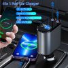 100W 4 In 1 Fast Car Charger USB C Car Charger 180¬∫Adjustable Car Phone Charger