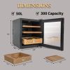 50L Cigar Humidors with Cooling and Heating Function , 300 Counts Capacity Cigar Humidor Humidifiers with Constant Temperature Controller, Father's Da