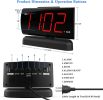 GING YHAU Alarm Clock Large Digital Rotating Base, 2-level Brightness Digital Clock Bedroom, Bedside Alarm Clock, Format Socket Power Supply