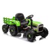 Ride on Tractor with Trailer,24V Battery Powered Electric Tractor Toy, 200w*2motor 1.86-4.97MPH/Remote Control,electric car for kids,Three speed adjus