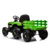 Ride on Tractor with Trailer,24V Battery Powered Electric Tractor Toy, 200w*2motor 1.86-4.97MPH/Remote Control,electric car for kids,Three speed adjus