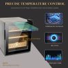 50L Cigar Humidors with Cooling and Heating Function , 300 Counts Capacity Cigar Humidor Humidifiers with Constant Temperature Controller, Father's Da