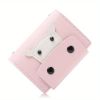 Men's 26 Card Slots PU Leather Credit Card Storage Bag Unisex Cartoon Hippo Graphic Simple Texture Multi-card Card Holder Coin Purse