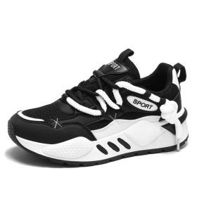 Spring summer men's new network surface trend sports daddy shoes men's shoes 39-45 (Color: Black, size: 41)