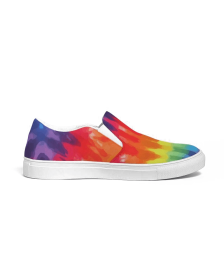Men's Athletic Sneakers, Tie-Dye Low Top Slip-On Canvas Sports Shoes - 01DWIY (Color: Multicolor, size: 10)
