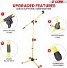 5 Core Tripod Mic Stand Heavy Duty Height Adjustable Floor Microphone Boom Arm Pedestal Para Microfono for Singing On Stage Studio - MS 080 YLW