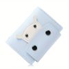 Men's 26 Card Slots PU Leather Credit Card Storage Bag Unisex Cartoon Hippo Graphic Simple Texture Multi-card Card Holder Coin Purse