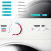 Wall-mounted washer, drum dryer, electric clothes drying 6.6 lb mini dryer washer and dryer laundry room 120V / 1020W Home / apartment / dormitory UV