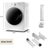 Wall-mounted washer, drum dryer, electric clothes drying 6.6 lb mini dryer washer and dryer laundry room 120V / 1020W Home / apartment / dormitory UV