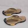 Summer men's new first layer cowhide flip-flops fashion all comfortable men's slippers beach shoes