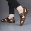 Men's new comfortable trend 100 bypass layer cowhide casual beach shoes trend men's sandals