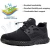 JIEFU Men's Work shoes; Steel Toe Shoes for Work Men; men's sneaker; Lightweight Breathable Comfortable Non Slip Durable Indestructible Construction S